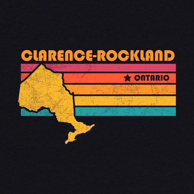 Clarence-Rockland Ontario Canada Vintage Distressed Souvenir by NickDezArts